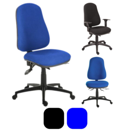 Ergo Comfort Fabric High Back Ergonomic Executive Office Operator Chair - Optional Adjustable Arms