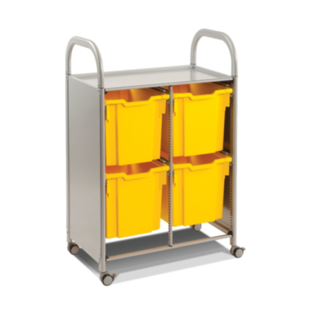 Mobile Callero Classrom Storage Trolley with Four Jumbo Trays