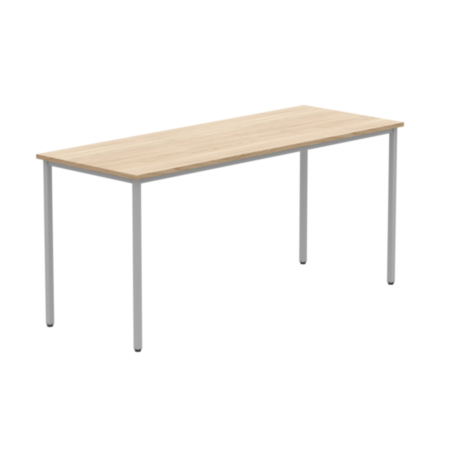 Office Rectangular Multi-Use Table | 1600X600 | Canadian Oak/Silver