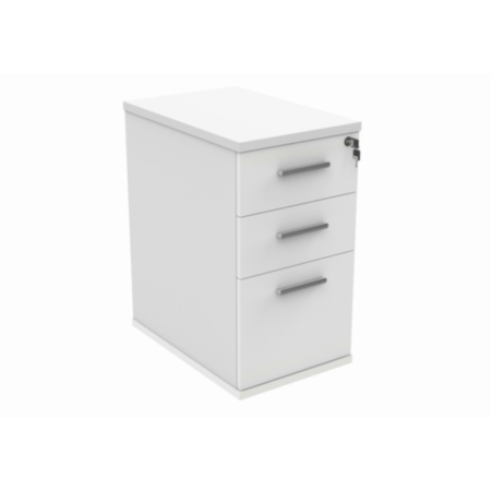 Desk High Office Storage Unit | 600 Deep | Arctic White
