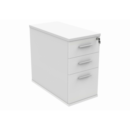 Desk High Office Storage Unit | 800 Deep | Arctic White