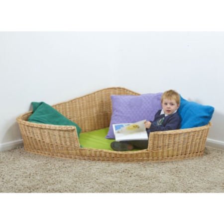 Children&#039;s Luxury Wicker Reading Corner with Cushion