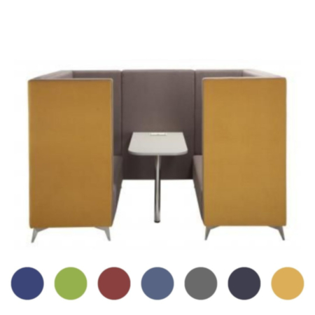 Meg 2 Seater High Back Meeting Booth with Table
