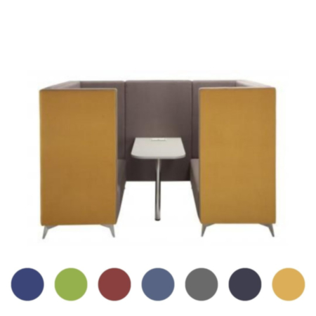 Meg 4 Seater High Back Meeting Booth with Table