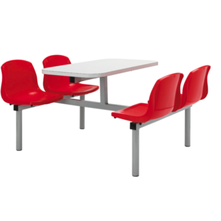 Create Polypropylene 6 Seater Fast Food Dining Unit with 2 Sides Accessible 