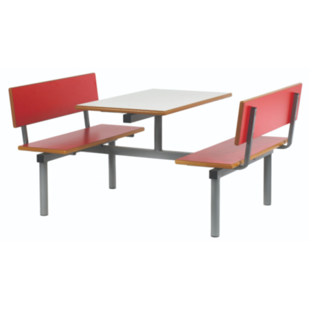 Garda 6 Seater Fast Food Seating Unit with 1 Side Accessible 