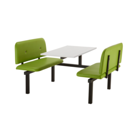 Felix 4 Seater Upholstered Bench Fast Food Seating Unit with 1 Accessible Side