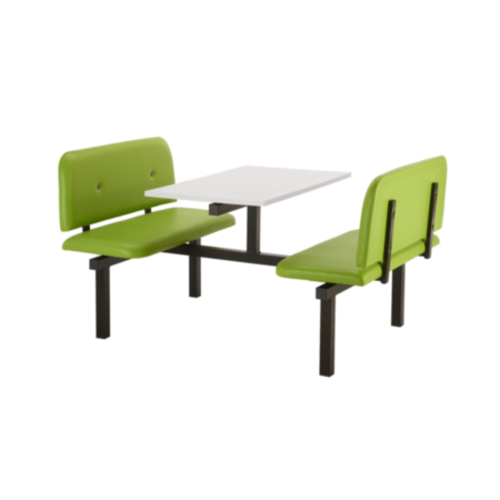 Felix 4 Seater Upholstered Bench Fast Food Seating Unit with Both Sides Accessible 
