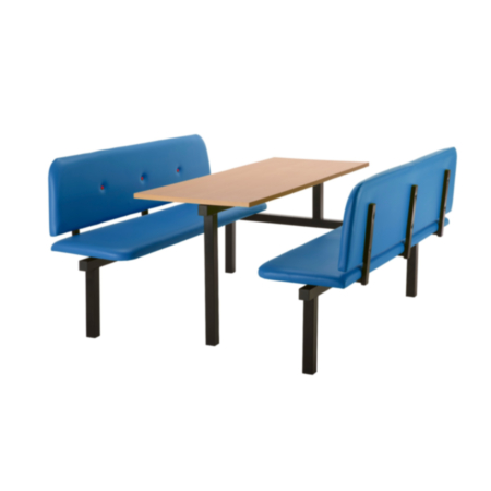 Felix 6 Seater Upholstered Bench Fast Food Seating Unit with 1 Side Accessible 