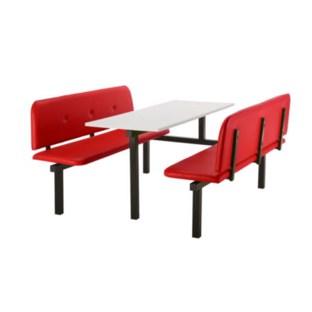 Felix 6 Seater Upholstered Bench Fast Food Seating Unit with 1 Side Accessible 