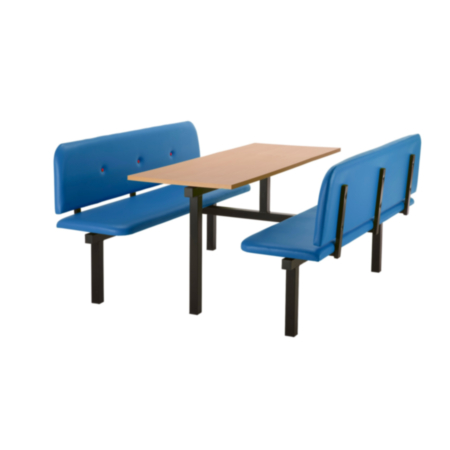 Felix 6 Seater Upholstered Bench Fast Food Seating Unit with Both Sides Accessible 