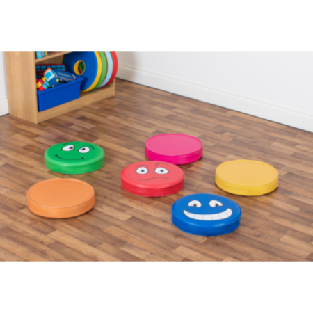 Classroom Single Sided Emotion Cushions Pack 2