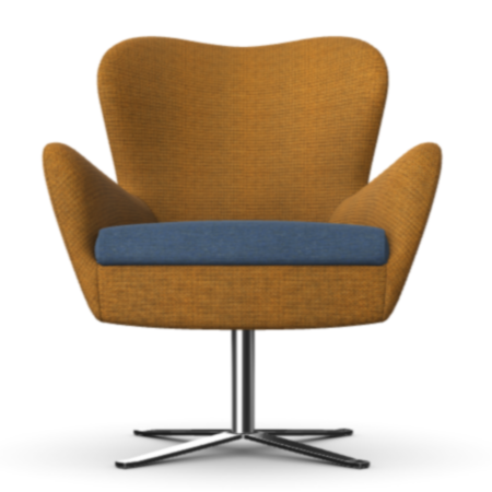 Rubi Reception Lounge Chair with 4 Star Flat Base