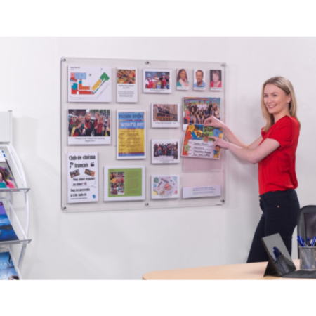 Crystal Wall School Achievements Board - Landscape