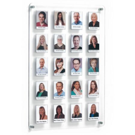 Crystal Wall Staff/Pupil Boards 20 Pockets