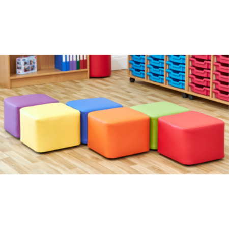 Early Years Large Cube Foam Seat- Set of 6