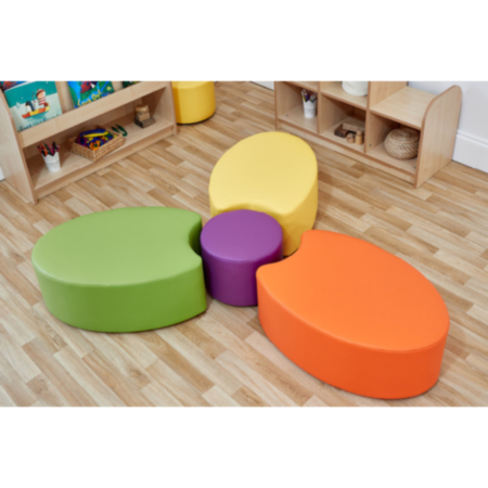 Acorn Primary Classroom Petal Foam Seat- Set of 3 and Dot Seat