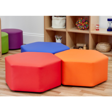 Acorn Primary Classroom Hexagon Foam Seats- Set of 3