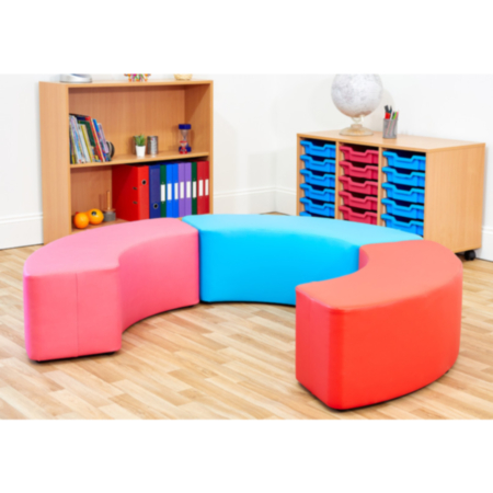Acorn Primary Classroom Large Curve Foam Seats- Set of 3
