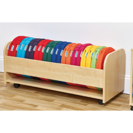 Acorn Classroom Circular Foam Seat Pad- Set of 20 with Trolley