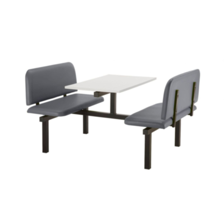 Oscar Upholstered 4 Seater Fast Food Seating Unit with Both Sides Accessible 