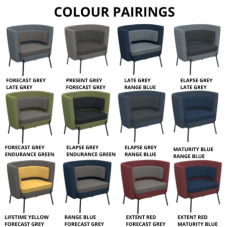 Tilly 2 Seater Low Back Breakout Meeting Pod with Table 