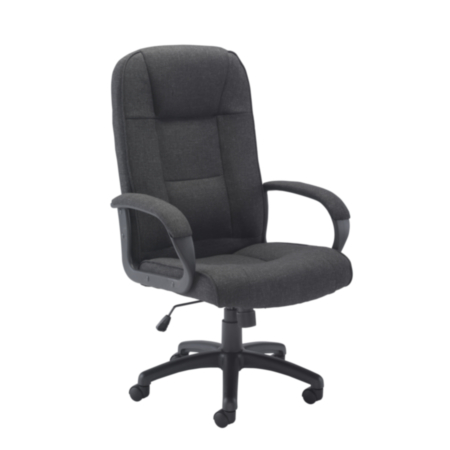 Keno Fabric High Back Managers Chair- Charcoal 
