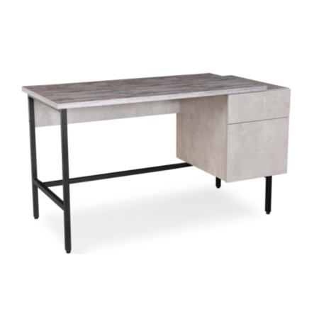 Delphi Home Office Grey Workstation with Integrated Pedestal