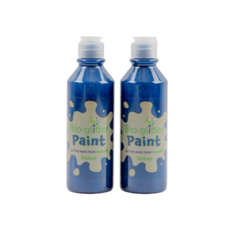 Bio Glitter Paint Blue 300ml Pack 2