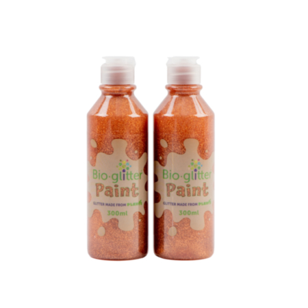 Bio Glitter Paint Copper 300ml Pack of 2