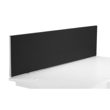 Magnum Straight Upholstered Desk Screen- 1600mm - Black
