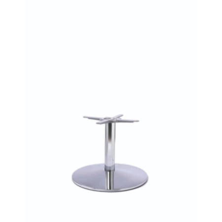  Restaurant Table Base - Medium Size Dome Chrome Cast Iron - 3 Sizes