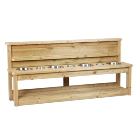 Millhouse Early Years Wooden Outdoor Play 7 Station Potion Bench