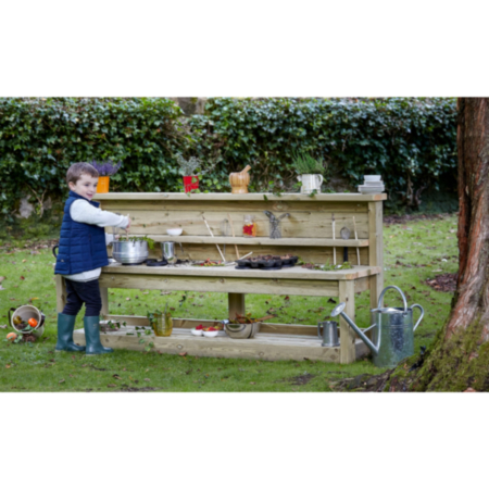 Millhouse Early Years Wooden Outdoor Five Station Explorer Mud Kitchen