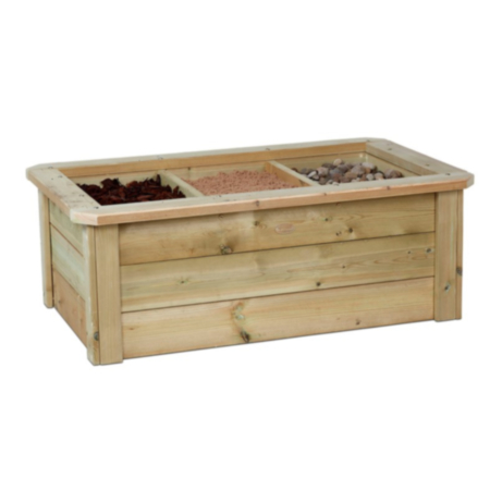 Millhouse Early Years Wooden Outdoor Multi Use Small Texture Trough or Planter