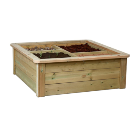 Millhouse Early Years Wooden Outdoor Square Texture Trough or Planter