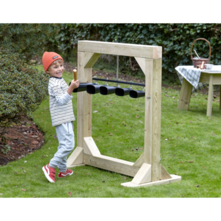Millhouse Early Years Wooden Outdoor Musical Cowbell Frame