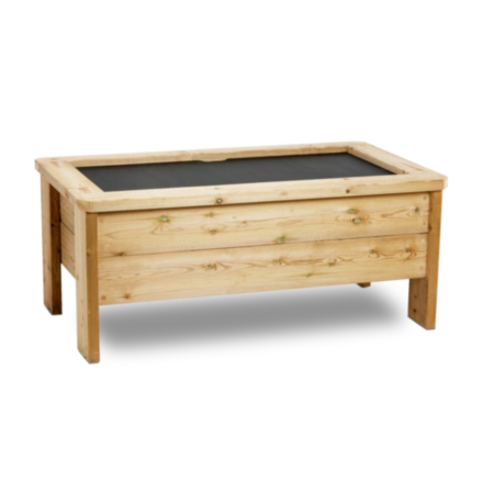 Millhouse Early Years Wooden Outdoor Playground Raised Sandpit with Chalkboard Lid