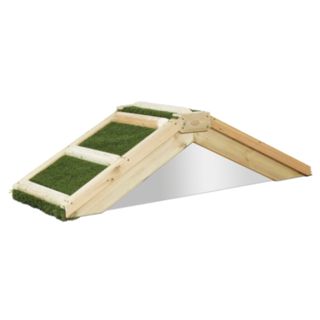 Millhouse Early Years Wooden Outdoor Climbing A-Frame with Sensory Mirror and Chalkboard