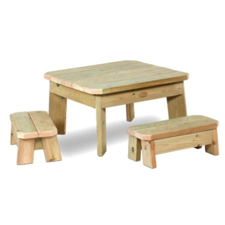 Millhouse Outdoor Toddlers Square Table and Bench Set 