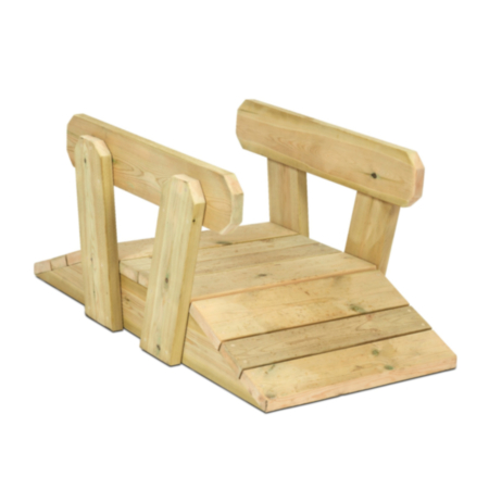 Millhouse Early Years Outdoor Sturdy Redwood Mini Bridge 