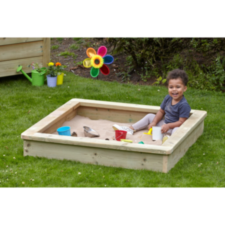 Millhouse Outdoors Early Years Wooden Low Sand Pit With Lid