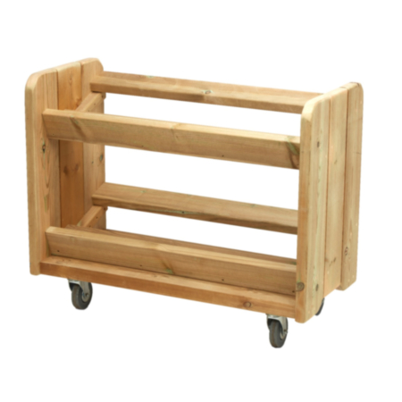Millhouse Mobile Wooden Tilt Tote Storage Trolley