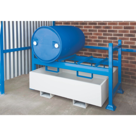  Heavy Duty Steel Framed Industrial QMP Drum Rack - Blue Powder Coated