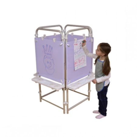 Early Years Four Sided Easel Set With 4 Dry Wipe Boards