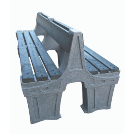 Recycled Plastic Double Sided Outdoor Street Bench