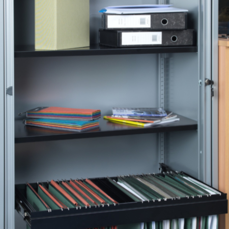 Extra Shelf for Dams Steel Storage Cupboards and Tambours - Black