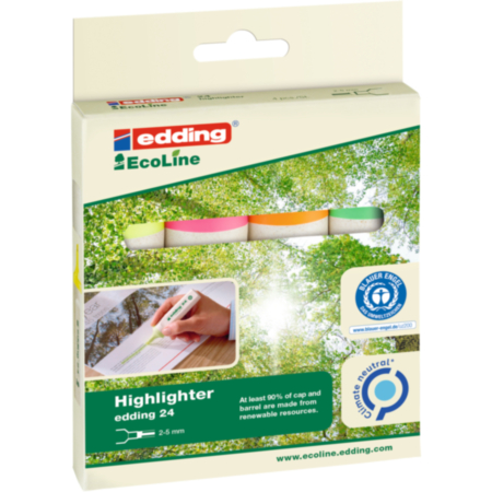 Edding-24 Ecoline Highlighters Pack 4 Ass