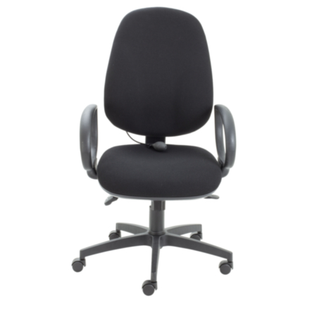 Maxi Ergonomic Office Chair With Fixed Arms - Black