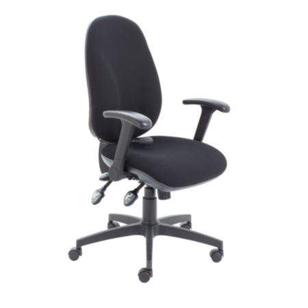 Maxi Ergonomic Office Chair With Folding Arms - Black